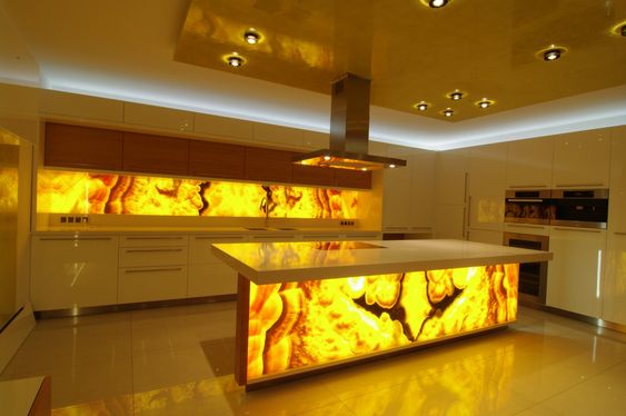 Close-up texture of natural onyx countertop